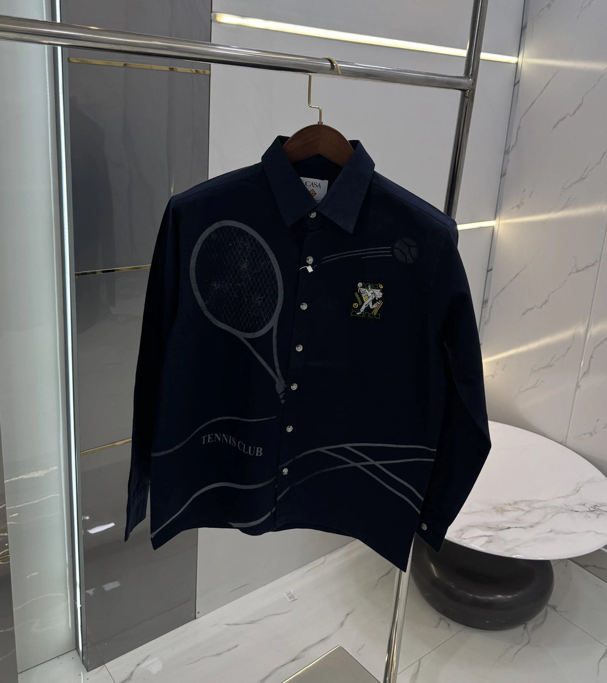 Casablanca Navy Blue Printed Premium Shirt