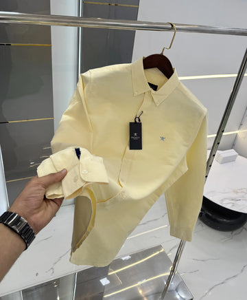 Hacket Yellow Embroidery Logo Premium Shirt