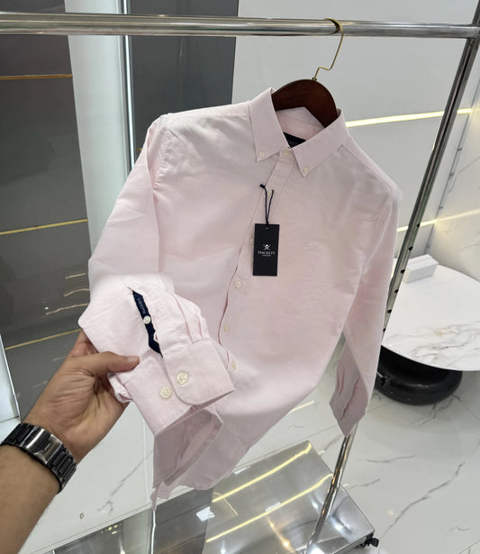 Hacket Pink Embroidery Logo Premium Shirt