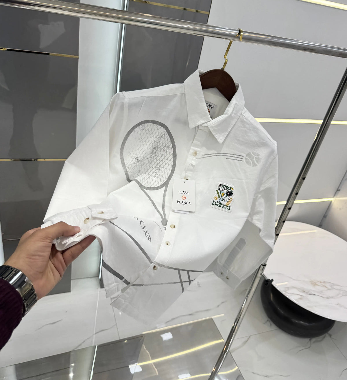 Casablanca White Printed Premium Shirt