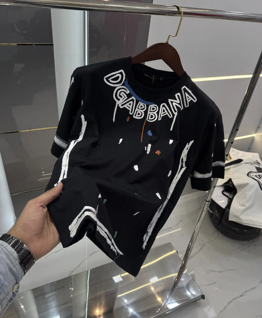 Dolce&Gabbana Black Printed Premium T-Shirt