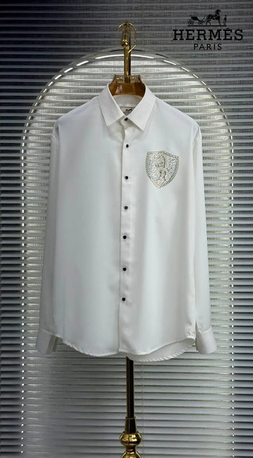 Herme s White Luxury Shirt With Premium Box Packing