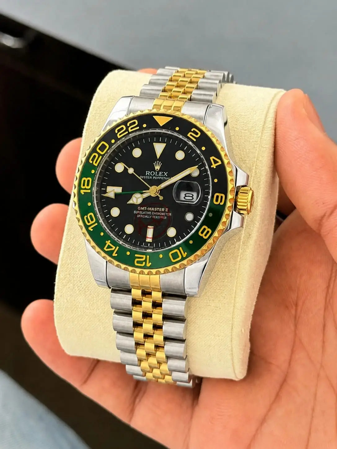 Rolex GMT Green Bazel Two Tone
