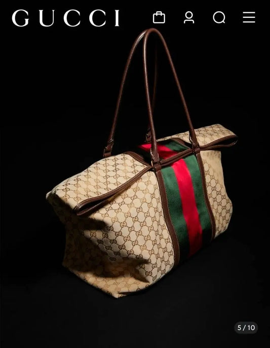Guccci GG Web Duffle Bag Top Notch High End Quality With Dust Bag