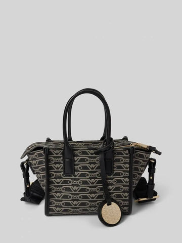 Emporio Arma monogram-jacquard gold-tone logo charm tote bag With Original Box