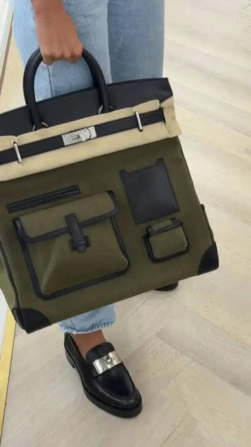 Hermez Cargo HAC Birkin 40 Military Green With Dust Bag