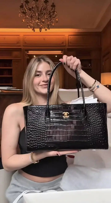 Chaneel Small Tote Bag Green Crocodile-Embossed Calfskin Leather 100 Pure High End Quality